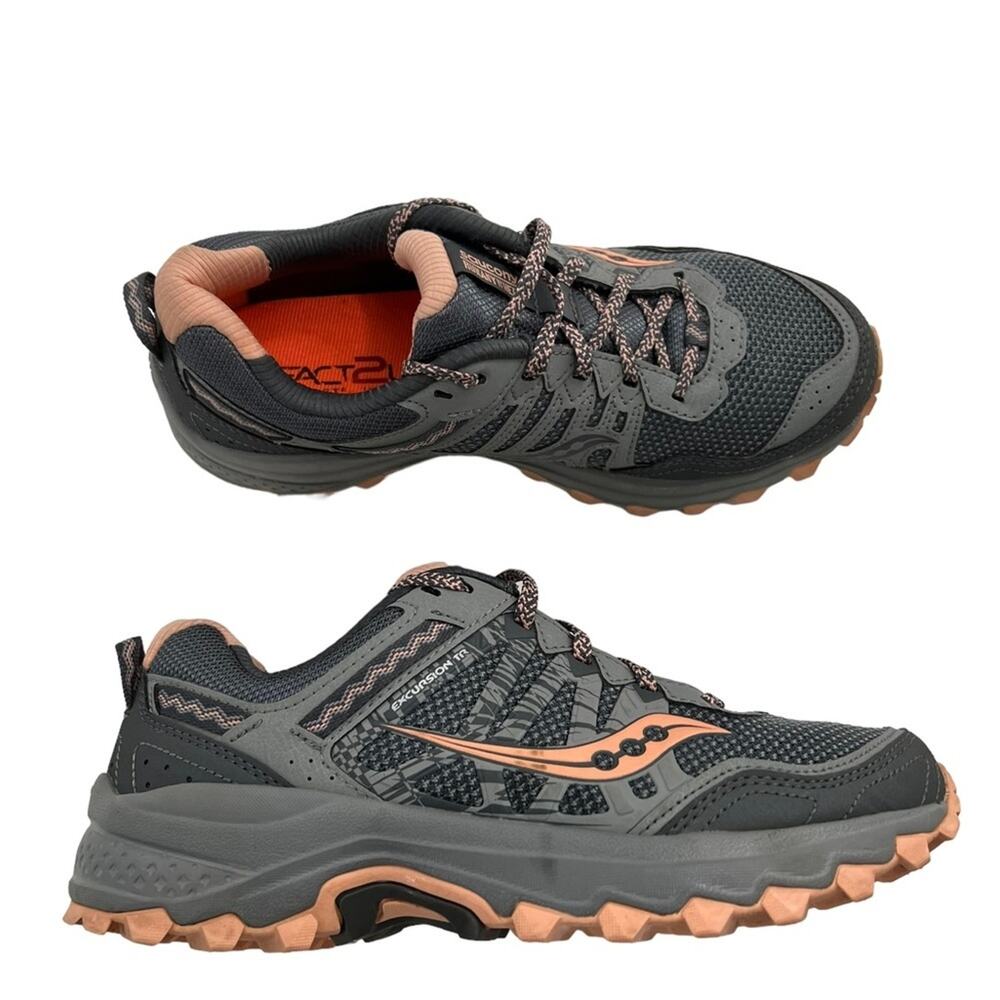 Saucony Excursion TR12 Running Shoes  Gray Peach Women's Size 7.5